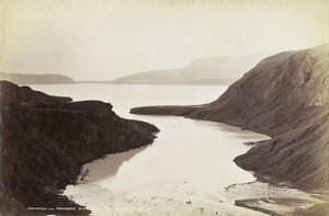 Wahanga和Tarawera山脉，来自Lake Tarawera，Octoner 1886（蛋白印刷品）